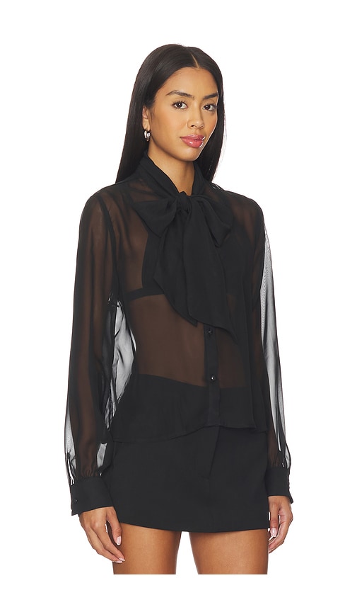 More To Come Cinrella Sheer Top In Black