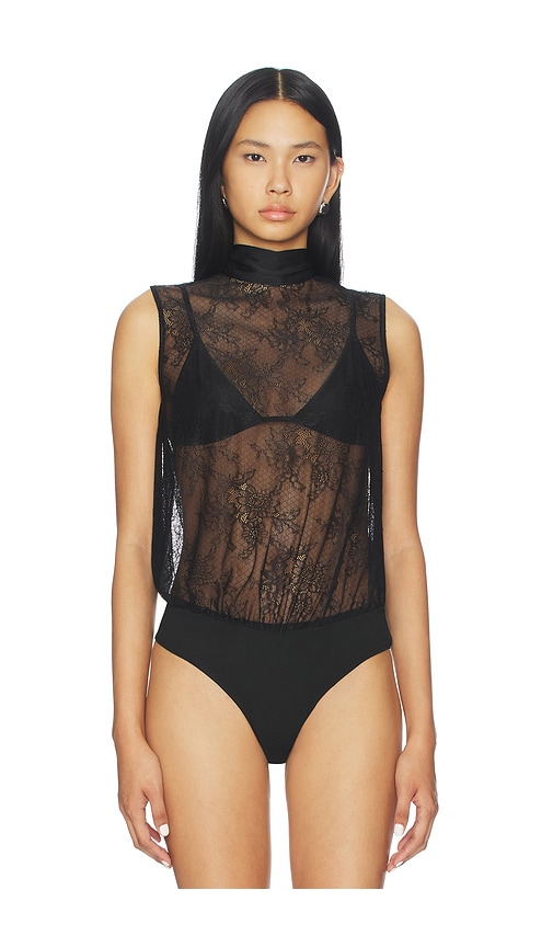 More To Come Avia Tie Bodysuit In Black