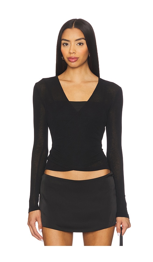 More To Come Cora Wrap Set In Black
