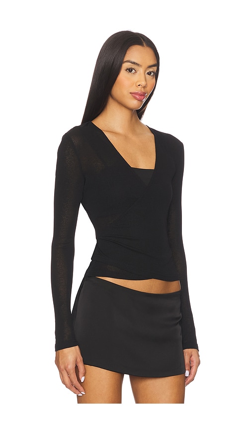 More To Come Cora Wrap Set In Black