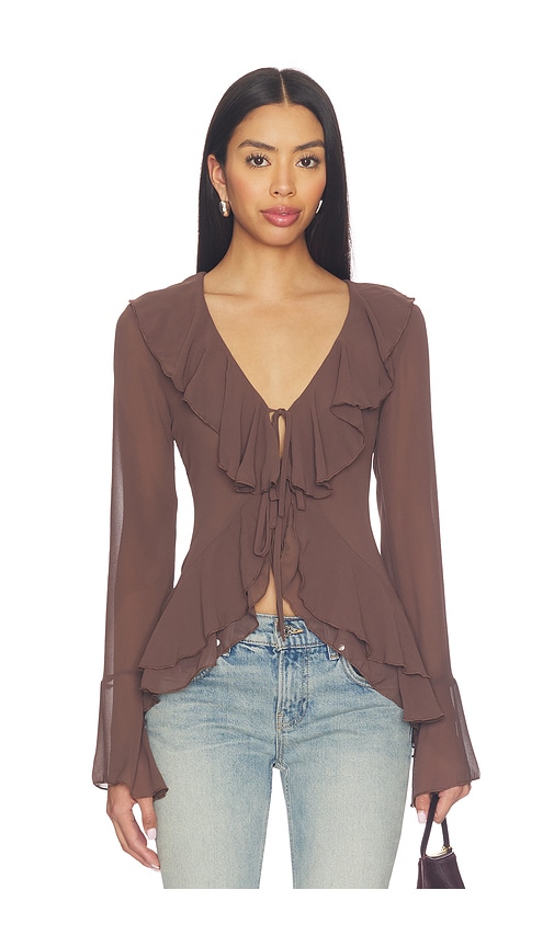 MORE TO COME Alisia Top in Brown. - size S (also in XS)