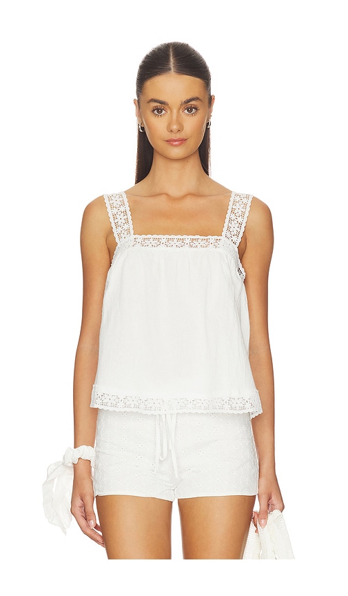 MORE TO COME Soriya Square Neck Top en White Taille M Also en 63 €