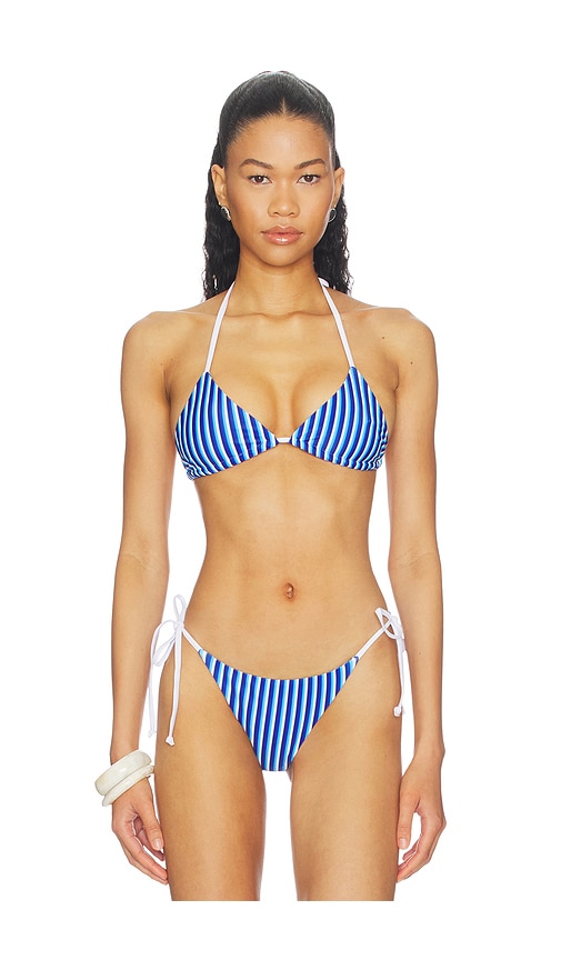 MORE TO COME Monica Bikini Top in Blue. - size XS (also in XXS, S, M, L, XL)