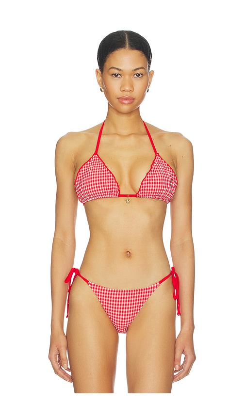 MORE TO COME Briony Bikini Top in Red. - size M (also in S, XL, XS)