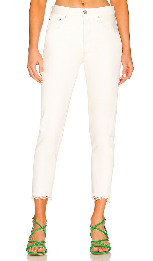 Moussy Vintage Viper Tapered High Rise In White