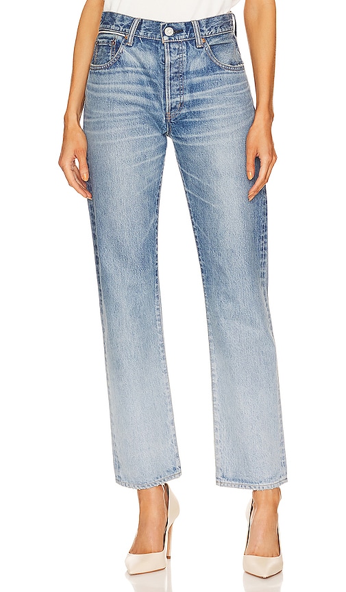 Moussy Vintage Sahlen Straight in Light Blue
