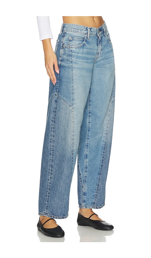Moussy Vintage Micco Remake Tapered Wide Leg Jeans In Blue