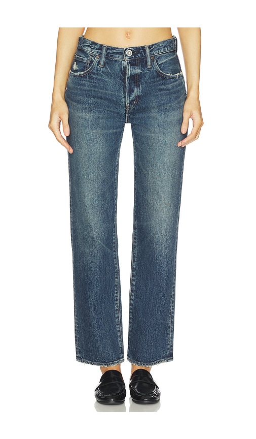 Moussy Vintage Wiley Straight Jeans In Blue