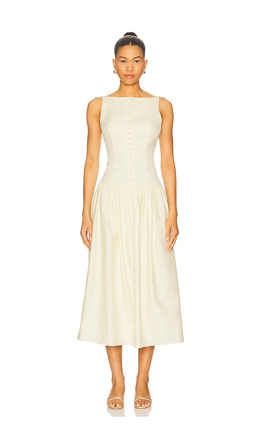 Kissing Booth Lady Length Dress in Lemon. - size XS (also in L, M, S, XXS)