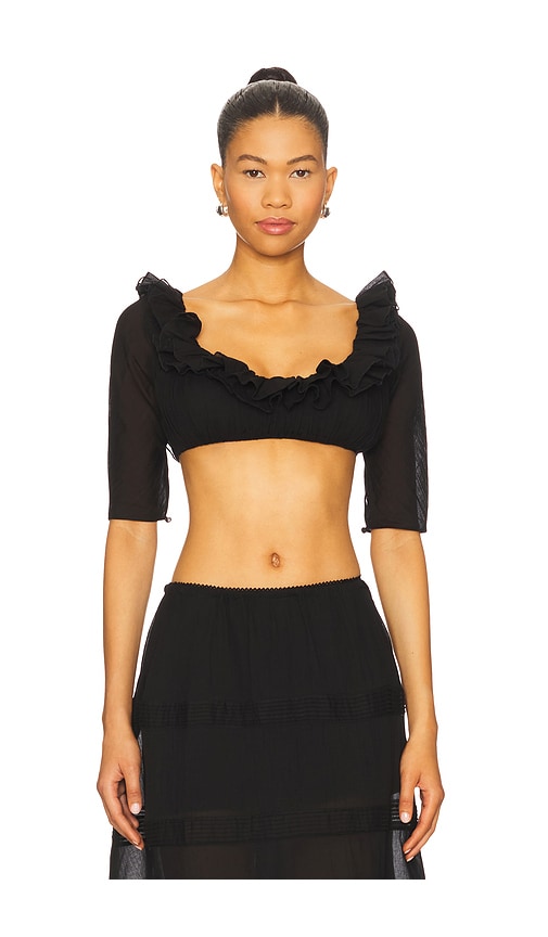 Blouse in Black. - size S (also in L, M)
