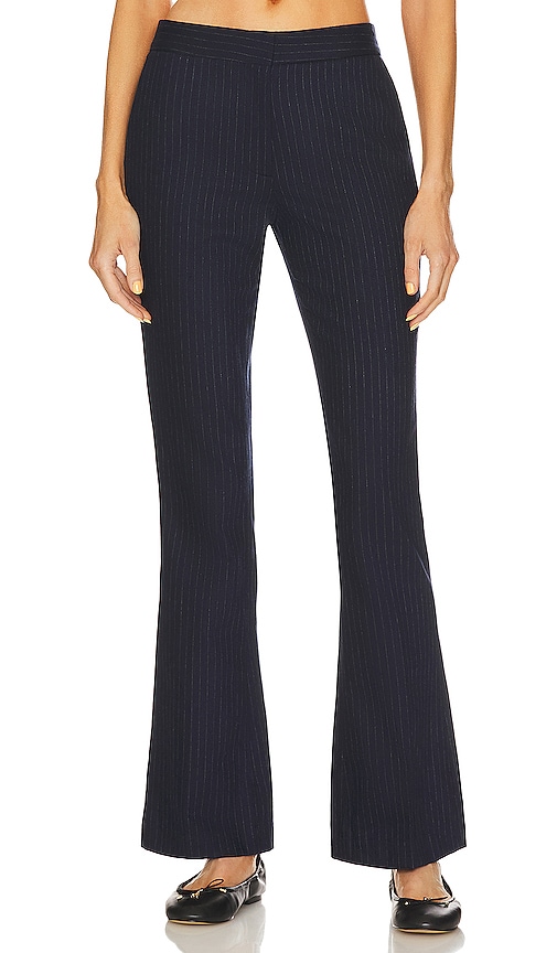 Musier Paris Melissa Flared Striped Trousers In Blue