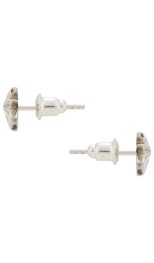  Maple Boucles D'oreilles Hempstar En Metallic Silver. 