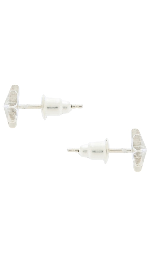  Maple Hempstar Earrings In Metallic Silver. 