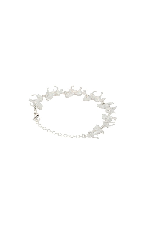  Maple Stampede Bracelet (adjustable Size All. Also In ) In Metallic Silver. 