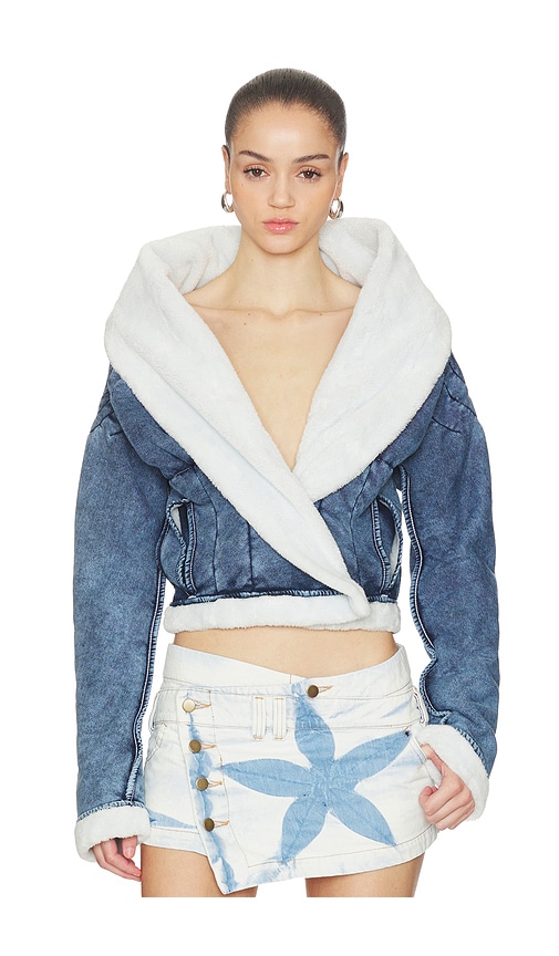Masha Popova Bathrobe Vortex Jacket In Blue