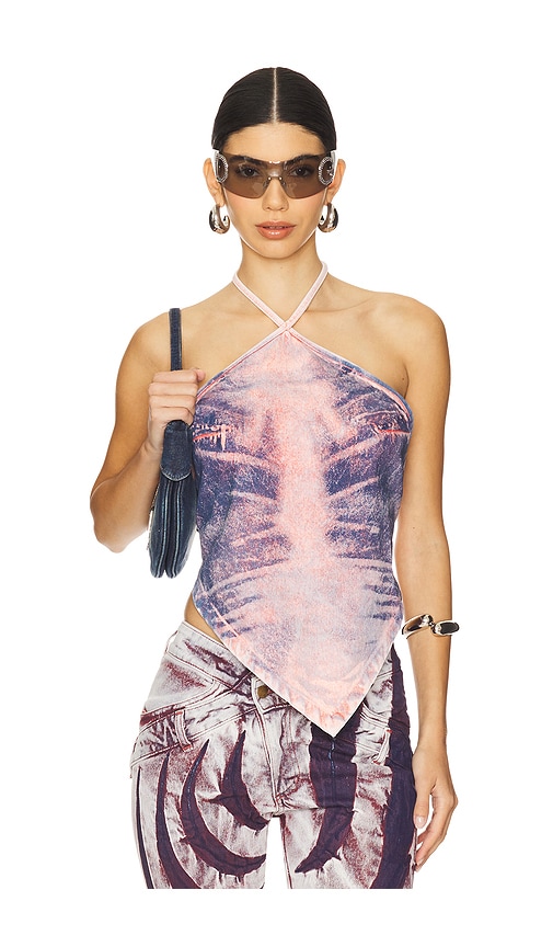 Whisker Bandana Top in Purple. - size XS (also in L, M, S)