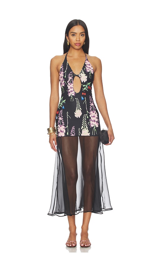 Mirae ROBE MAXI VANESSA en Black Taille 408 Also en 342 364 386 394$