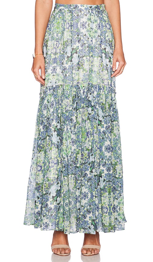 Marchesa Voyage Pleated Maxi Skirt in Kaleidoscope | REVOLVE