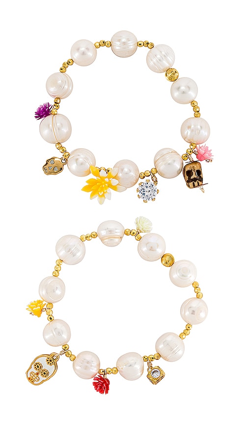 Mercedes Salazar Calaquitas Bracelet Set in Pearl | REVOLVE