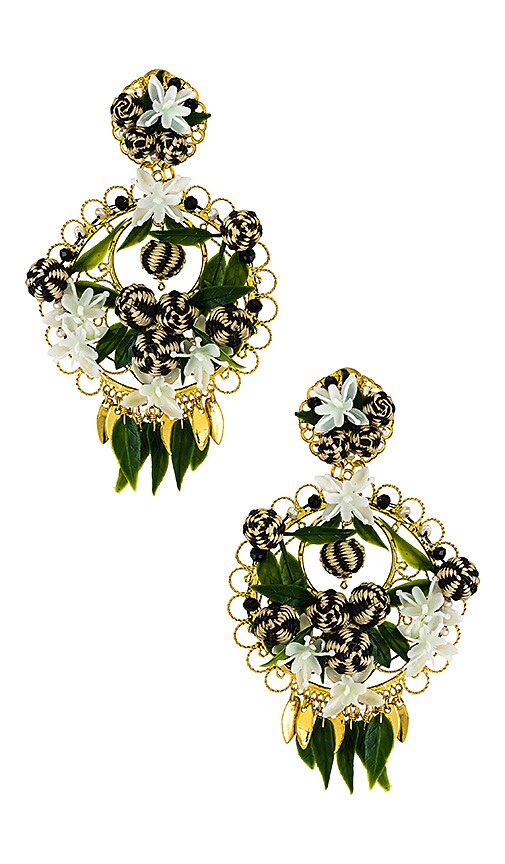 Mercedes Salazar Tropics Earring In Black & White