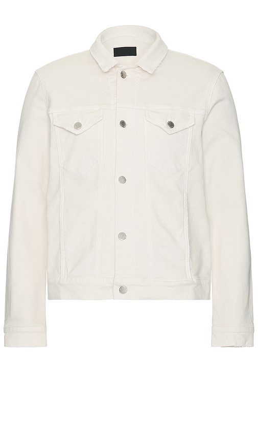 Monfrere Dean Distressed Jacket in Vintage Blanc | REVOLVE