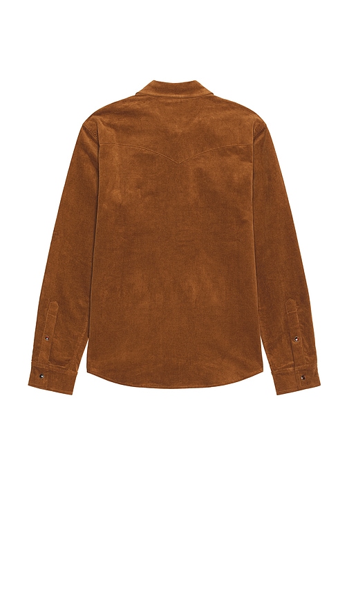 Monfrere Eastwood Needle Cord Shirt In Brown