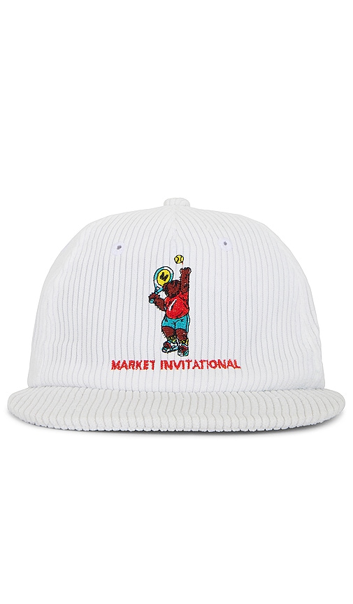 Market Invitational 5 Panel Hat in White