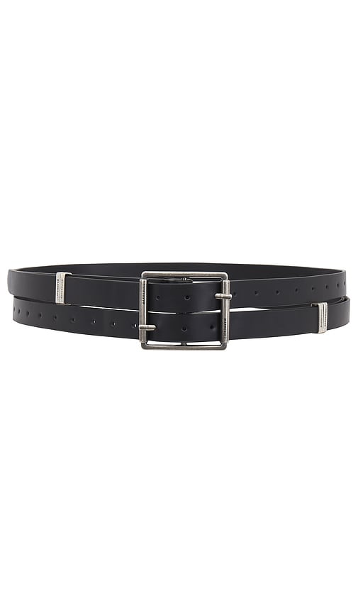Marrknull Double Layer Belt In 黑色