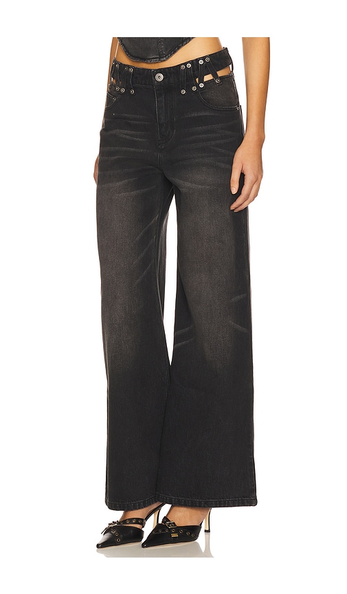  Marrknull Hose Aus Denim Mit Cut-outs In Black. Größe Xs. Also In S, M, L. 