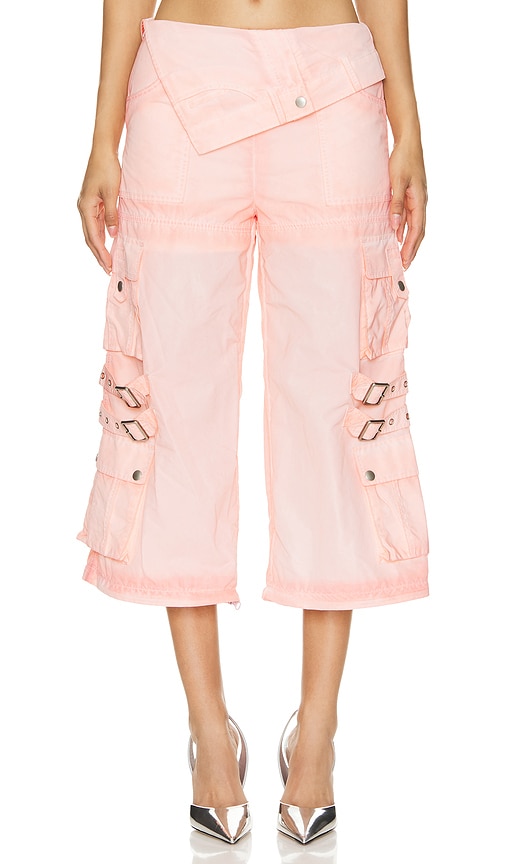 Shop Marrknull Cargo Pants In Pink