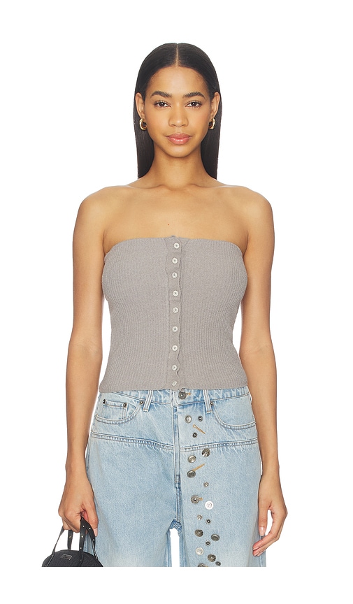  Marrknull Oberteil Halter Neck Knit Bandeau In Grey. Größe Xs. Also In S, M, L. 