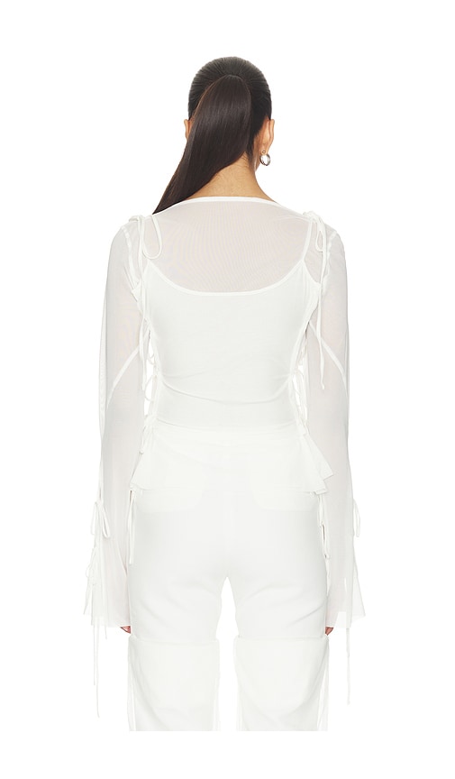  Marrknull Patchwork Chiffon Top In White. Size Xs. Also In S, M, L. 