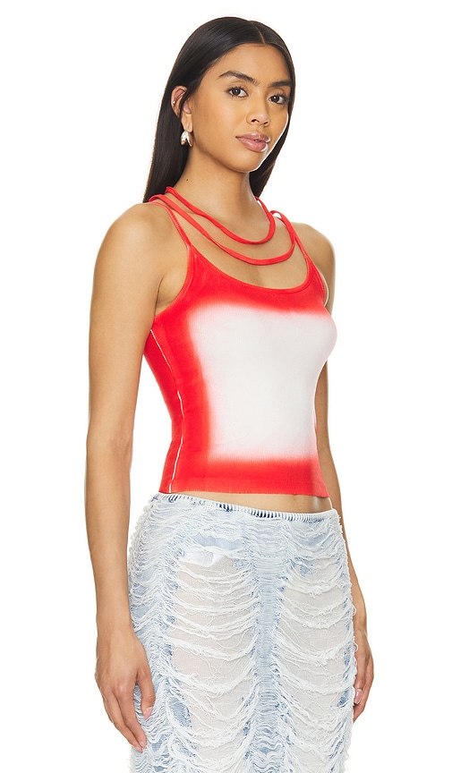 Shop Marrknull Tank Top In Red