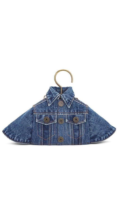 Shop Marrknull Denim Shirt Hanger Bag In 黑色