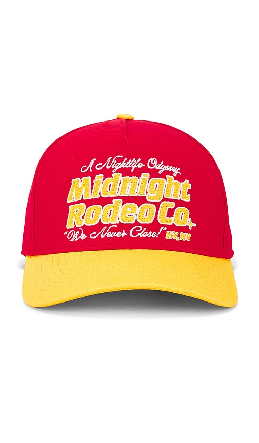 Midnight Rodeo Mr Odissey Embroidered Trucker Cap In Red