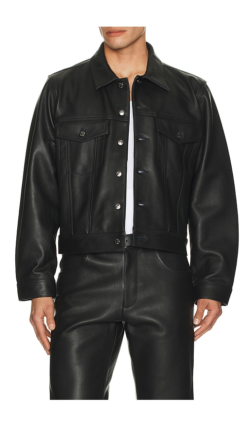 Midnight Rodeo Leather Trucker Jacket
