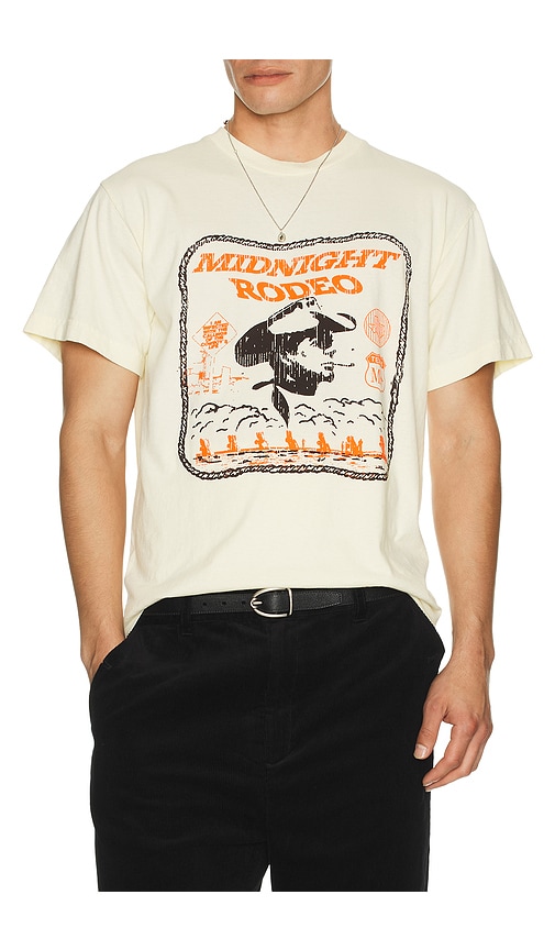 Midnight Rodeo Western Graphic T-shirt In White