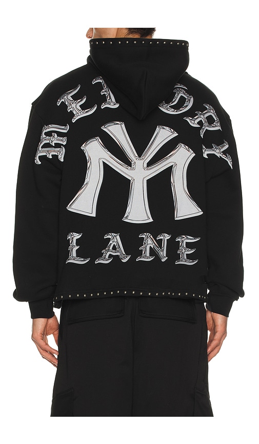 Memory Lane M-Shield Studded Crop Hoodie