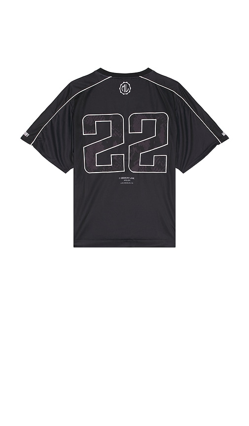 Memory Lane Snake Pattern Soccer Jersey In Black