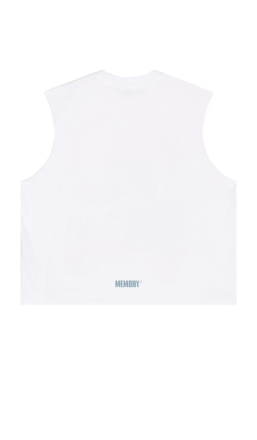 Memory Lane Desert Scene Sleeveless Crop Tee In White