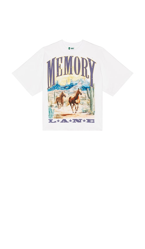 Memory Lane Wild Horses Crop Tee In White