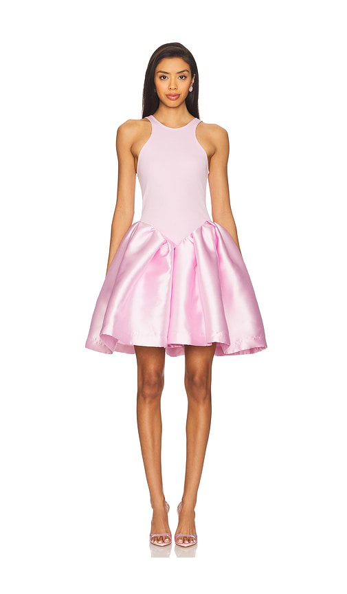 Marques ' Almeida Mikado Rib Jersey Short Princess Dress in Pink. - size XS (also in M, S)