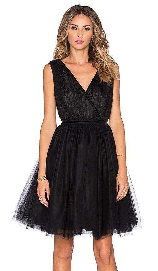 Tulle Cross Front Mini Dress