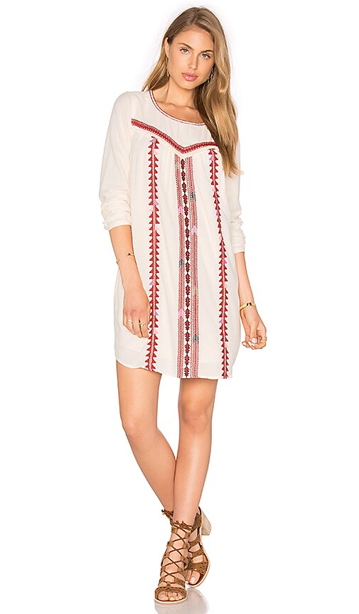 white embroidered boho dress
