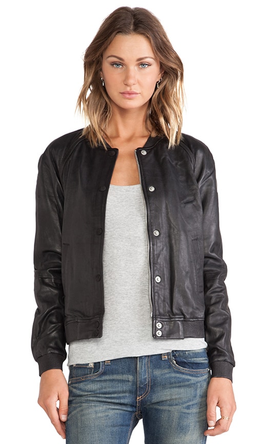 Basic Leather Bomber
