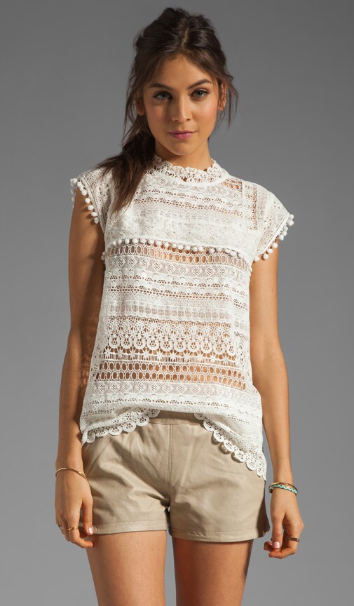 Lace Turtleneck Top