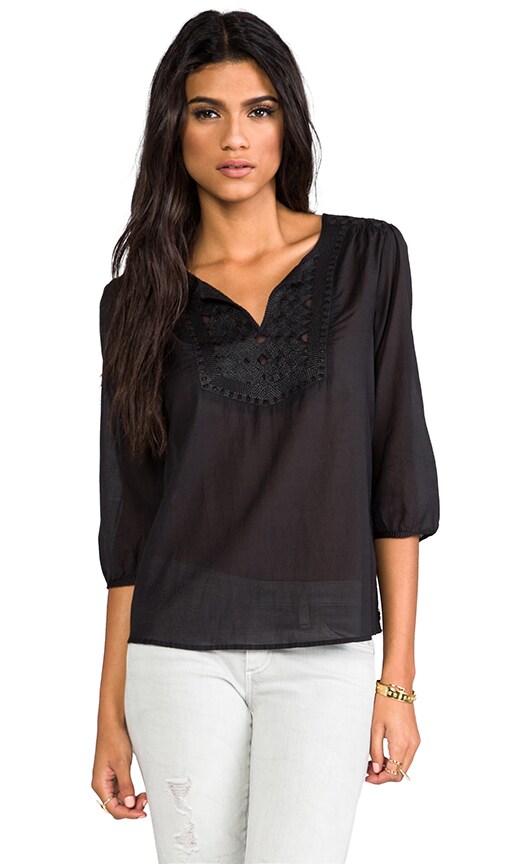 Long Sleeve Woven Blouse