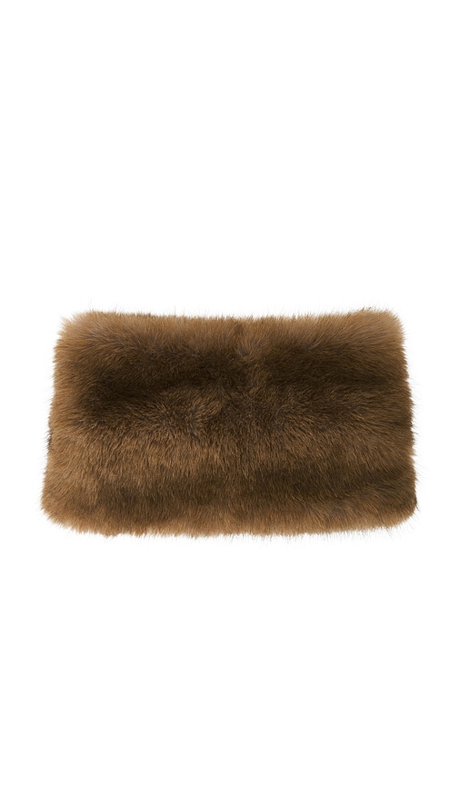Msgm Faux Fur Scarf In Sand