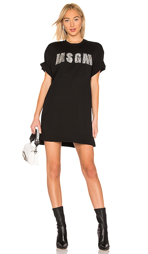 MSGM MSGM T-Shirt Dress in Black | REVOLVE