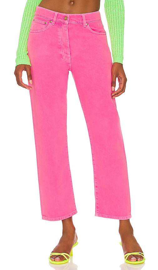MSGM Straight Crop in Fuschia